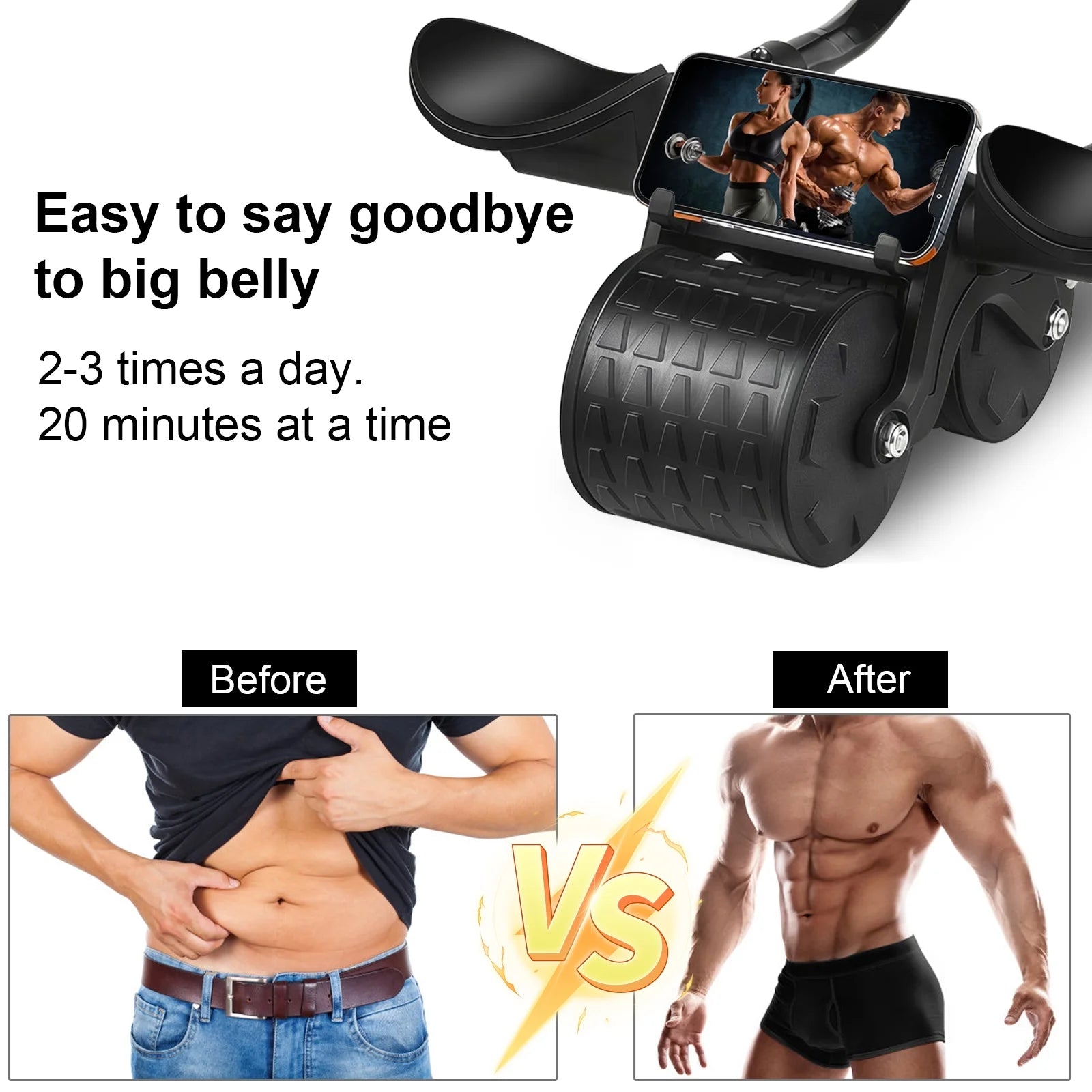 Revolutionary 2025 Ab Roller with Timer - Ultimate Core Strengthening Equipment with Automatic Rebound Technology